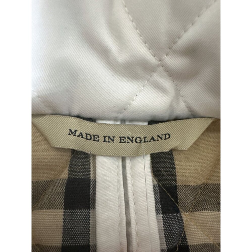 Burberry Quilted Jacket w/Plaid Lining & Zip Closure Ivory S - Picture 11 of 13